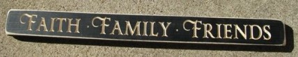 1807B- Faith Family Friends Engraved wood block 1807B- Faith Family Friends Engraved wood block