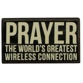 Primitive Wood Box Sign 18998 Prayer the World's Greatest Wireless Connection Primitive Wood Box Sign 18998 Prayer the World's Greatest Wireless Connection