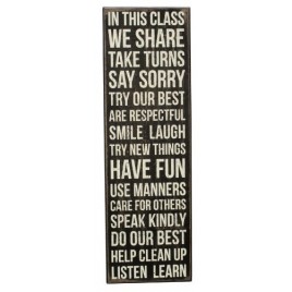 Primitive Wood Bo Sign 19531 In this Class 