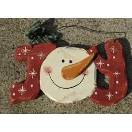 19805J - Joy Snowman Wood Sign 
