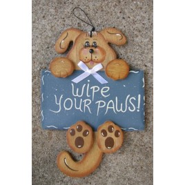 Wood Dog Sign 2033 Wipe Your Paws Dog Hand Painted Wood Dog Sign 2033 Wipe Your Paws Dog Hand Painted