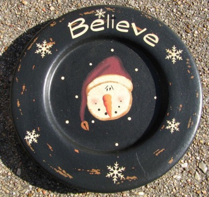 Snowman Plate 203698 Believe Snowman plate Snowman Plate 203698 Believe Snowman plate