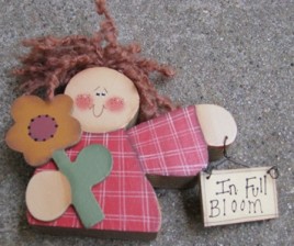 210GF- In Full Bloom Sunflower wood Doll