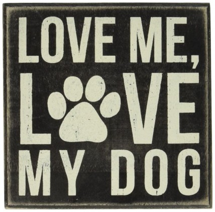 Primitive Wood Box Sign 21115 Love My Love my Dog Primitive Wood Box Sign 21115 Love My Love my Dog