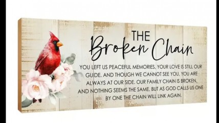 21558 Cardinal The Broken Chain wood block shelf sitter 21558 Cardinal The Broken Chain wood block shelf sitter