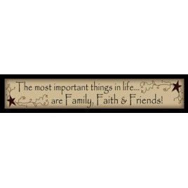 227TMI - The most Important things in life...are Faith Family Friends Wood Block 227TMI - The most Important things in life...are Faith Family Friends Wood Block