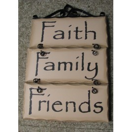 2392FFF-Faith Family Friends Wood Sign 2392FFF-Faith Family Friends Wood Sign