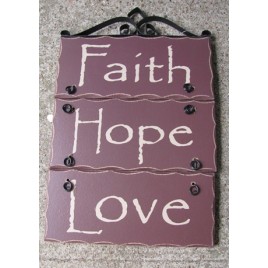 2392FHL-Faith Hope Love Wood Sign 2392FHL-Faith Hope Love Wood Sign