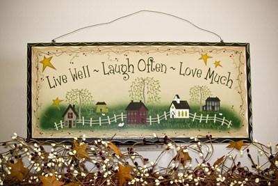 2480 Live Well Laugh Often Love Much Wood Sign 2480 Live Well Laugh Often Love Much Wood Sign