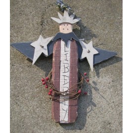 2517LA Liberty Primitive Wood Angel 