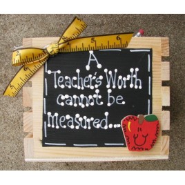 Teacher Gifts 2704 A teacher's worth cannot be measured Supply Box