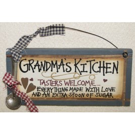 27066GK - Grandmas Kitchen Tasters Welcome Wood Sign 27066GK - Grandmas Kitchen Tasters Welcome Wood Sign