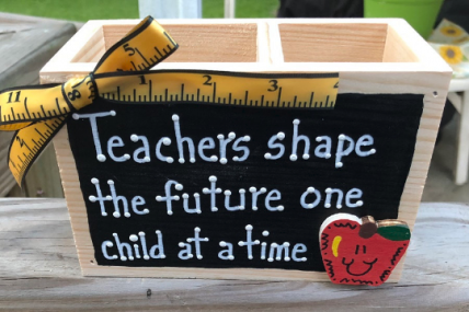 Teacher Gift 2713DC Teachers Shape the Future one child at a time Wood Supply Box Teacher Gift 2713DC Teachers Shape the Future one child at a time Wood Supply Box