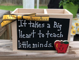 Teacher Gift  2722DCIt takes a Big Heart to teach little minds  Supply Box