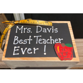 Teacher Gifts  2728DC  (Teacher's Name)  Best Teacher Ever! Supply Wood Box