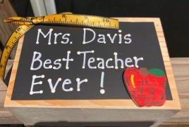 Teacher Gifts  2728DC  (Teacher's Name)  Best Teacher Ever! Supply Wood Box
