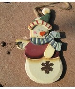  Wood Snowman Ornament 2813RV - Snowman Red Vest Snowman