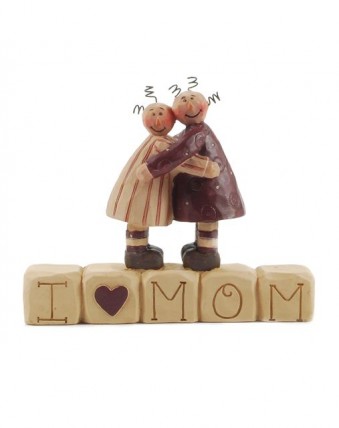 29644M - I Love Mom resin Block 29644M - I Love Mom resin Block