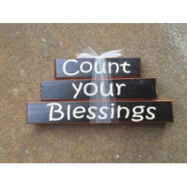 Primitive Wood Stacking Blocks 29SB Count Your Blessings