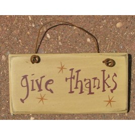 Primitive Wood Fall Sign 3001GT - Give Thanks Sign  Primitive Wood Fall Sign 3001GT - Give Thanks Sign