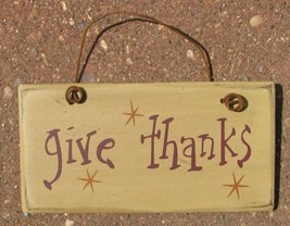 Primitive Wood Fall Sign 3001GT - Give Thanks Sign Primitive Wood Fall Sign 3001GT - Give Thanks Sign