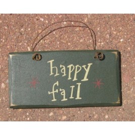 Primitive Wood Fall Sign 3001HF- Happy Fall Primitive Wood Fall Sign 3001HF- Happy Fall