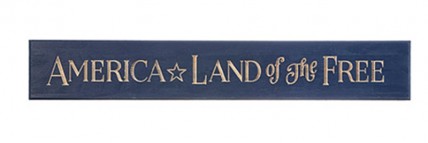 America * Land of the Free Engraved Wood Sign America * Land of the Free Engraved Wood Sign