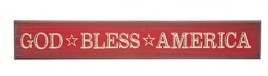 God Bless America Engraved Wood Sign 