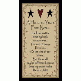 300HY - A Hundred Years from now wood sign 