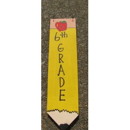 3075P6- 6th Grade Teacher wood pencil 