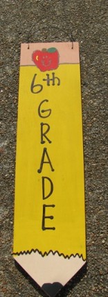 3075P6- 6th Grade Teacher wood pencil 