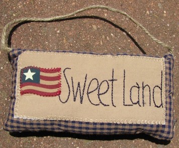 31030SL - Patriotic Sweet Land Cloth Mini Pillow 31030SL - Patriotic Sweet Land Cloth Mini Pillow