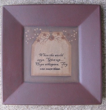 Primitive Wood Plate 31231W - When the World says give up Primitive Wood Plate 31231W - When the World says give up