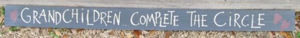31342GC - Grandchildren Complete the Circle Wood Sign 