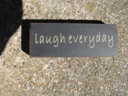 31418LE - Laugh Everyday wood block 31418LE - Laugh Everyday wood block