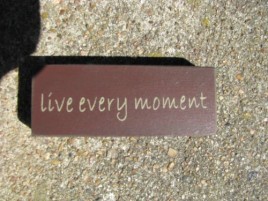 Primitive Wood Block 31418LEM- Live Every Moment 