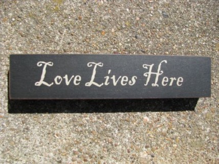 31423LLH Love Lives Here wood Block 31423LLH Love Lives Here wood Block