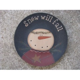 31430CS-Snow will fall Snowman Plate 31430CS-Snow will fall Snowman Plate