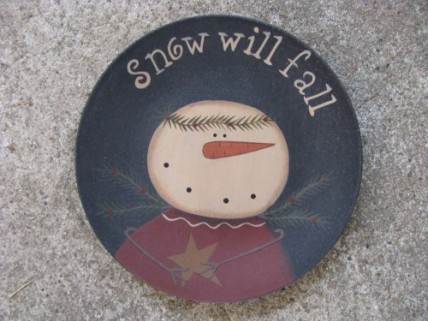 31430CS-Snow will fall Snowman Plate 31430CS-Snow will fall Snowman Plate