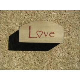 31469LW - Mini Love Arched wood Block Cream 31469LW - Mini Love Arched wood Block Cream