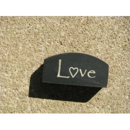 31469LB - Mini Love Arched wood Block Black 31469LB - Mini Love Arched wood Block Black