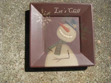 Primitive Wood Snowman Plate 31485lc-Let's Chill Primitive Wood Snowman Plate 31485lc-Let's Chill