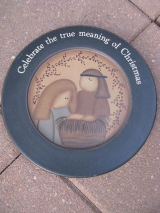 Wood Plate    31488- Celebrate the True Meaning of Christmas   Wood Plate    31488- Celebrate the True Meaning of Christmas