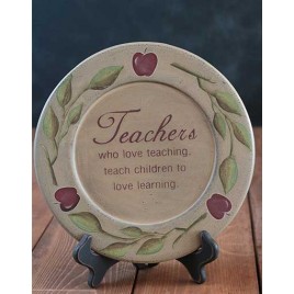 31527A -Teachers who love teaching wood plate 31527A -Teachers who love teaching wood plate