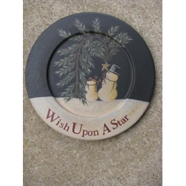Primitive Wood Snowman Plate 31669- Wish Upon a Star Primitive Wood Snowman Plate 31669- Wish Upon a Star