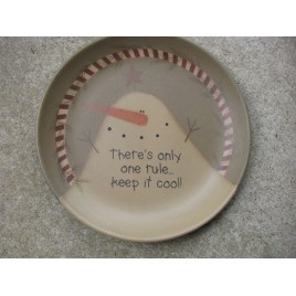 31818C- Keep it Cool Snowman wood Plate 31818C- Keep it Cool Snowman wood Plate