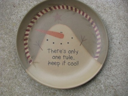 31818C- Keep it Cool Snowman wood Plate 31818C- Keep it Cool Snowman wood Plate