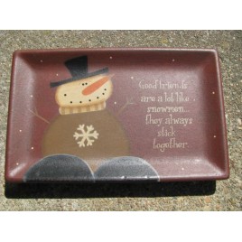 31915G- Good Friends are alot like Snowmen , they always stick together wood plate 31915G- Good Friends are alot like Snowmen , they always stick together wood plate