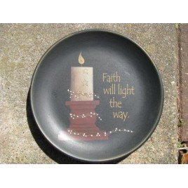 Primitive Wood Plate 32009 - Faith will Light the Way