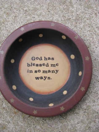 32056B - God Has Blessed Me in so many ways wood bowl 32056B - God Has Blessed Me in so many ways wood bowl